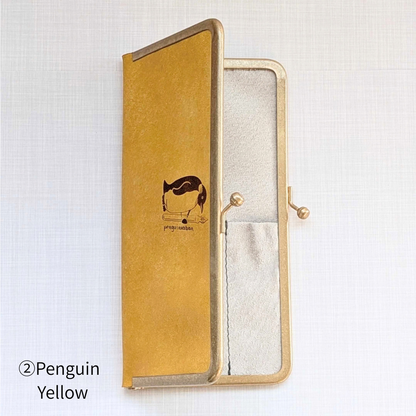 Penguin Kaban-sha Pen Case for 3 Regular-Size Pens, Penguin Mark