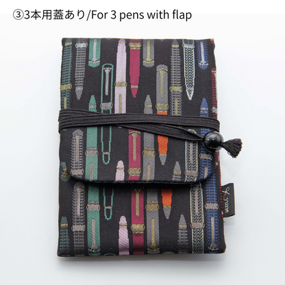 万年筆柄 正絹ペンケース yurie