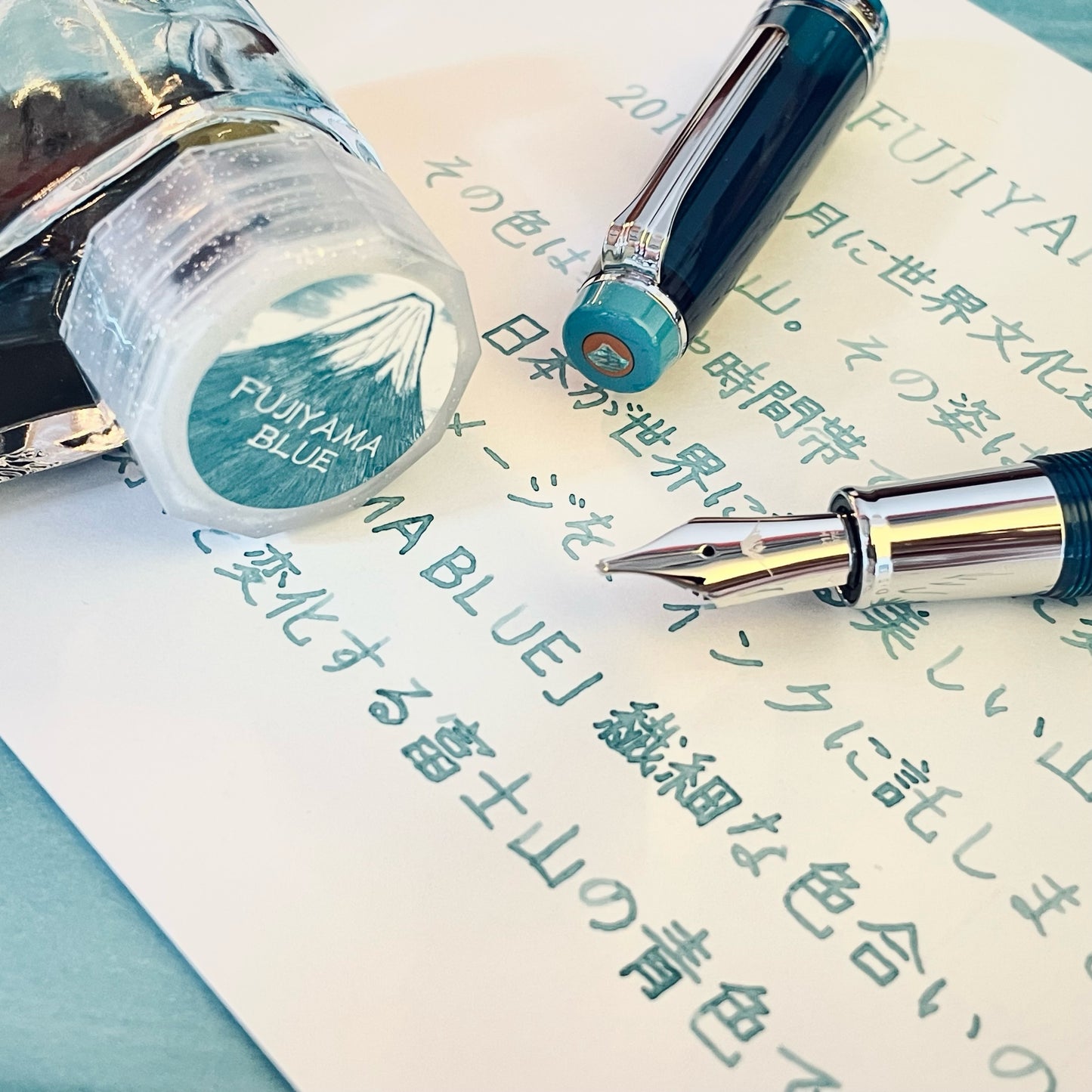 BUNGUBOX Original Fountain Pen: FUJIYAMA BLUE REALO