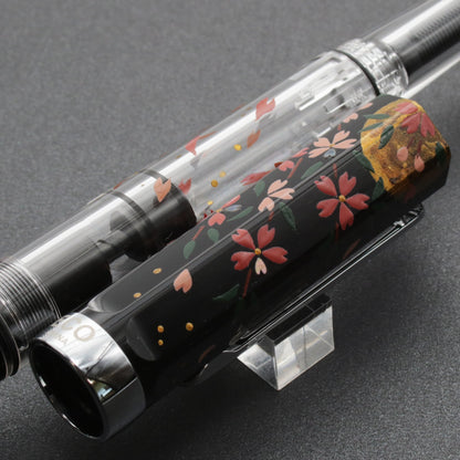 Weeping Cherry Blossoms at Night Wajima Maki-e fountain pen, TWSBI ECO