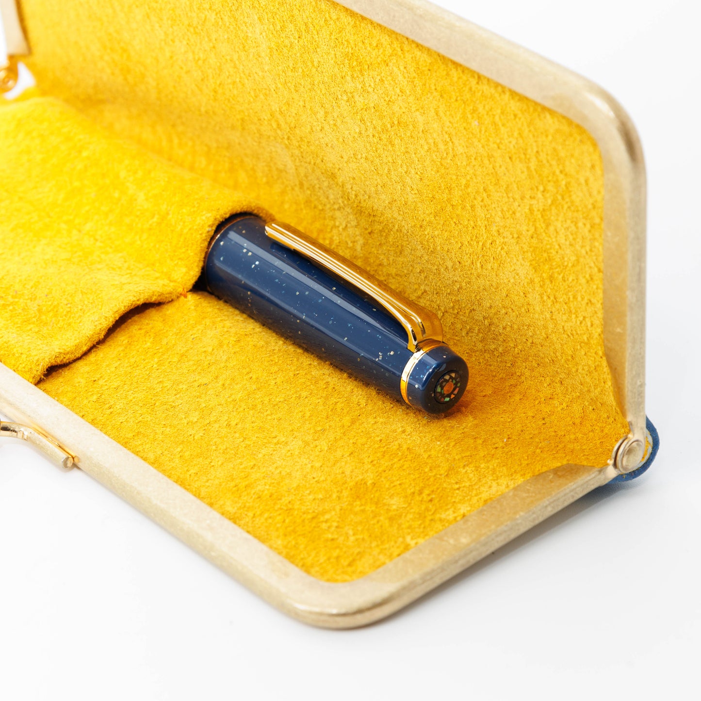 夜のカフェテラス 口金ペンケース ショート2本挿 BUNGUBOX x 編吟革盤舎