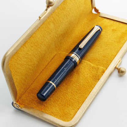 夜のカフェテラス 口金ペンケース ショート2本挿 BUNGUBOX x 編吟革盤舎