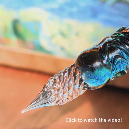 Blue Marine swell glass pen, BUNGUBOX x Synchronicity Glass Art